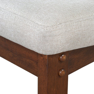 English Elm TOPMAX Solid Wood Extendable Dining Set with 18" Removable Leaf, Bench & 4 Upholstered Chairs, Espresso SP000090AAP