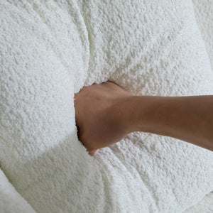 English Elm Christopher Knight Home® - Coral 82" Curved Sofa 3-Seater with Plush Cloud-Like Cushions, Sturdy Frame Supports 900 lbs, Elegant White N773P240634W_N773P240653W