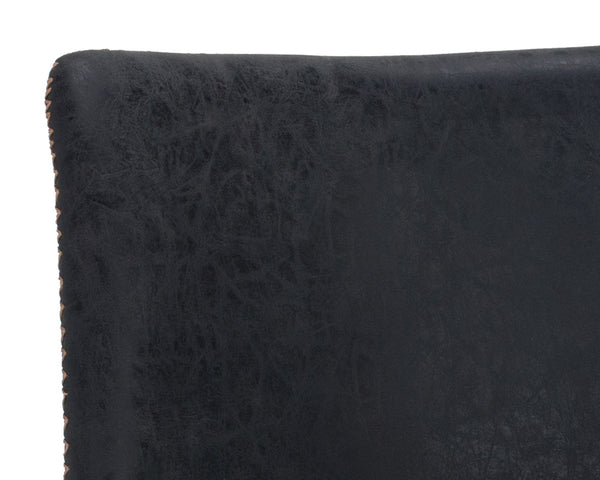 Sunpan Cal Office Chair - Stylish Mid-Century Design with Adjustable Height and Smooth Mobility for Comfort Antique Black