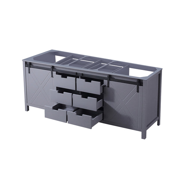 English Elm Dark Grey Double Bath Vanity 80-inch Wide Solid Wood Frame E0 Plywood, Soft-Close Drawers, Ample Storage B2731P260060