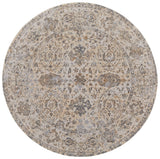 Feizy Rugs Celene Viscose/Polyester Machine Made Casual Rug Ivory/Tan/Gray 7'-9" x 7'-9" Round