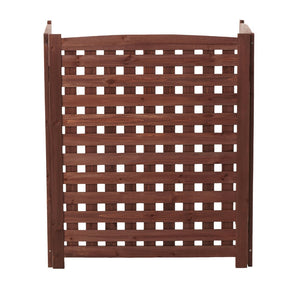 English Elm 3-panel Outdoor Slatted Wood Enclosure Screen for Ac Units Patios and Garden Areas Brown W2640P290517
