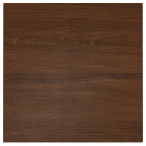 English Elm Hunter Handcrafted Solid Wood Veneer End Table with Open Storage and Industrial Hairpin Legs Walnut B136P203438