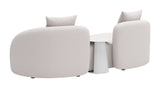 Sunny Isles Loveseat Beige 704019 Zuo Modern