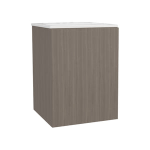 English Elm Colton Compact Free-Standing Bathroom Vanity 45cm Narrow Sink Cabinet with Hidden Door & Shelf Light Gray 28.74 L x 22.83 W x 4.33 H B200S00446
