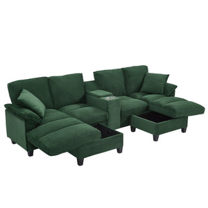 English Elm Swivel Barrel Accent Chair Chenille Tufted Round Club Seat for Living Room Lounge Green N719S002180F