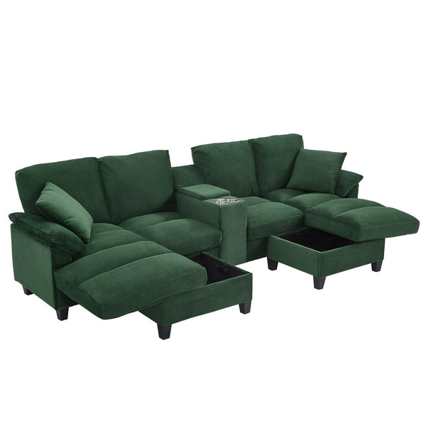 English Elm Swivel Barrel Accent Chair Chenille Tufted Round Club Seat for Living Room Lounge Green N719S002180F