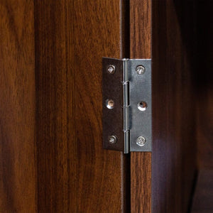 English Elm Kitchen Pantry Cabinet Walnut Tall Freestanding Storage with Shelves and Doors W331P426747