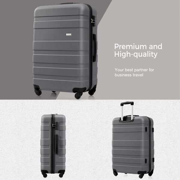 English Elm Luggage Set 3 Piece Abs Hardshell Spinner Suitcase with Tsa Lock Lightweight Travel N726P308259Z