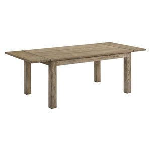 English Elm 87-inch Solid Rubberwood Extendable Farmhouse Dining Table Seats Eight in Warm Oak B016P446376