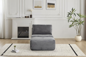 English Elm Modern Modular Memory Foam Sofa - Pet-Friendly, Stylish Chaise Longue With Movable Ottoman In Grey W3723P346962