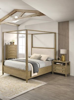 English Elm 1pc Rustic 5-Drawer Chest Tall Wooden Dresser 35.4"x16.9"x50.4" Tan Beige Natural Woodgrain Finish B011P256251