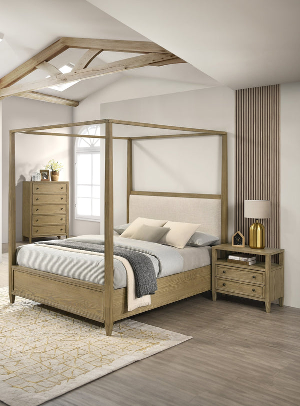 English Elm 1pc Rustic 5-Drawer Chest Tall Wooden Dresser 35.4"x16.9"x50.4" Tan Beige Natural Woodgrain Finish B011P256251