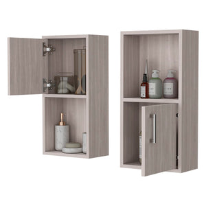 English Elm Dixie Wall Mounted Medicine Cabinet Set of Two with Open Shelf Bathroom Storage B128P460148