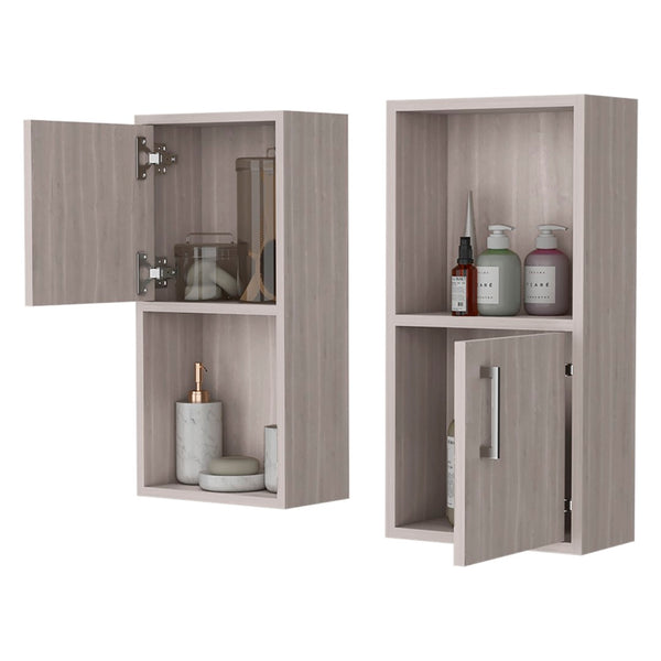 English Elm Dixie Wall Mounted Medicine Cabinet Set of Two with Open Shelf Bathroom Storage B128P460148