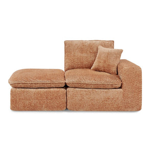 English Elm 107'' Boucle L-shaped Sectional with Reversible Chaise Deep Foam Seat Living Room Orange W1413S00171