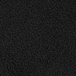 English Elm Faux Round Sheepskin Storage Ottoman with Removable Lid and Natural Wood Legs for Cozy Living Space Black B016P383357