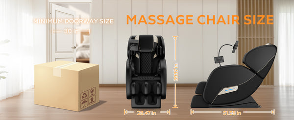 English Elm 2024 Massage Chair Recliner - Zero Gravity Full Body Air Pressure For Ultimate Relaxation & Comfort W1875P212579