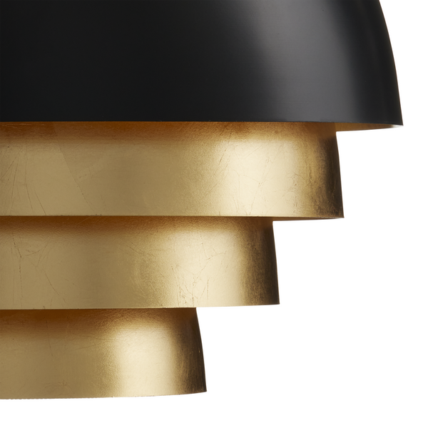 Salviati Black and Gold Pendant Light - Contemporary Mid-Century Design with Adjustable Height
