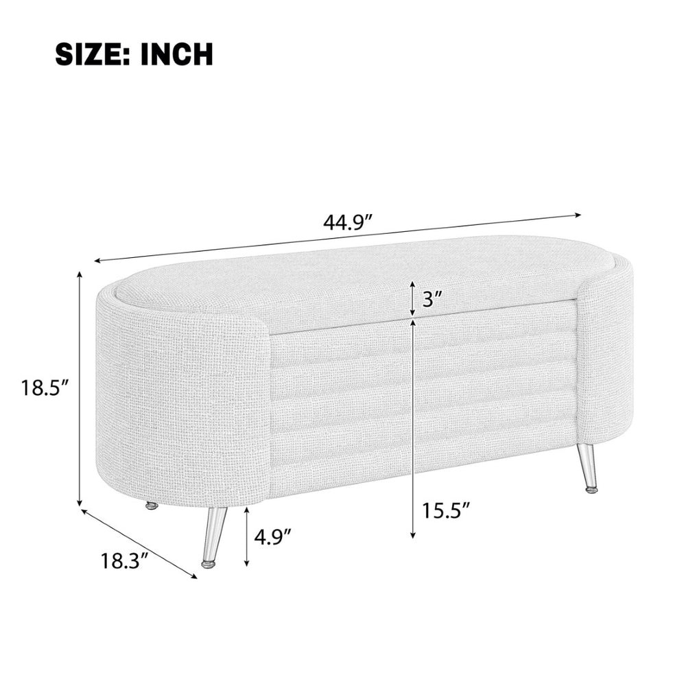 English Elm Modern Boucle Tufted Storage Ottoman Bench with Gold Legs for Bedroom or Entryway Pink N719P305628P