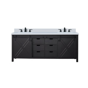 English Elm Brown Double Bath Vanity With Cultured Marble Countertop & Faucet Set - Stylish Storage Solution! B2731P260155
