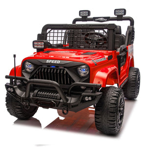 English Elm 24v Two Seater Kids Ride on Truck with Parental Remote and Four Wheel Suspension W1578P375445