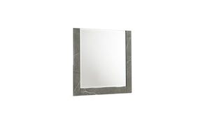 English Elm Elara Two-Tone High-Gloss Marble & Lacquer Wall Mirror — Large Reflective Surface, Modern Elegant Decor B009P309298