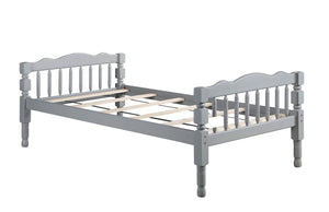 English Elm Homestead Twin/Twin Bunk Bed with Convertible Stacked or Separate Design, Solid Slat System, 330lb Capacity Gray 80 L x 12 W x 5 H B2726S00346
