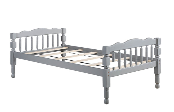 English Elm Homestead Twin/Twin Bunk Bed with Convertible Stacked or Separate Design, Solid Slat System, 330lb Capacity Gray 80 L x 12 W x 5 H B2726S00346