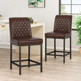 Christopher Knight Home® - Noble House - Osgood Contemporary Diamond Stitch Counter Stools (Set of 2)