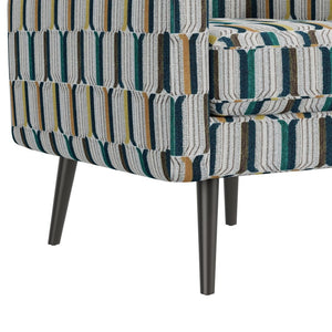 English Elm Darien Geometric Prism Upholstered Accent Armchair with Solid Wood Legs for Small Spaces Yellow B127P495074