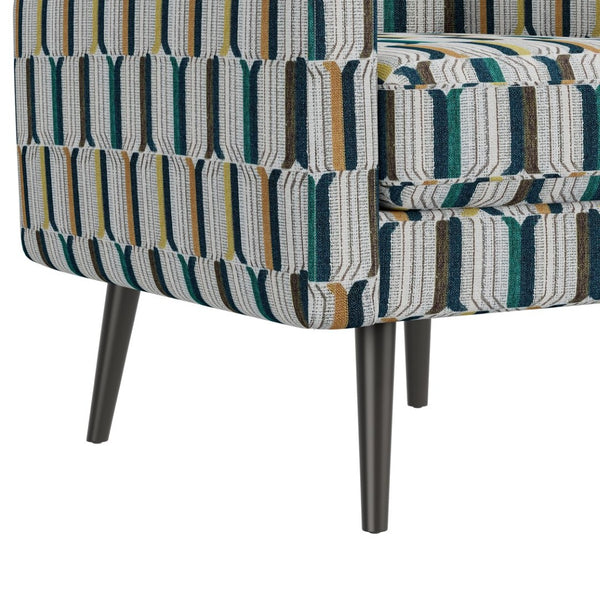 English Elm Darien Geometric Prism Upholstered Accent Armchair with Solid Wood Legs for Small Spaces Yellow B127P495074