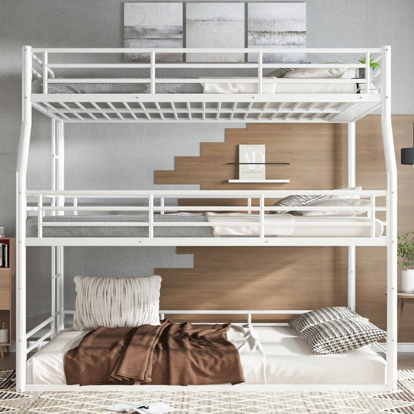 English Elm Twin Xl Solid Pine Loft Bed with Built-in Led Lighting and Storage Shelves Light White W1580S00587
