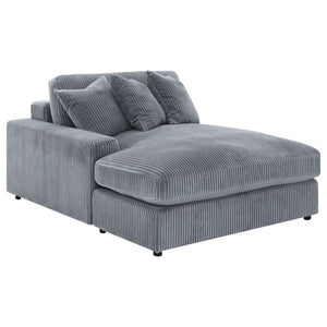 English Elm Marcus Fog Modular Reversible Sectional Sofa with Pillows – Terracotta Fog Upholstery, Track Arms, Ottoman Lounge B062S01211