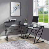 OSP Home Furnishings Constellation L-Shape Desk Black