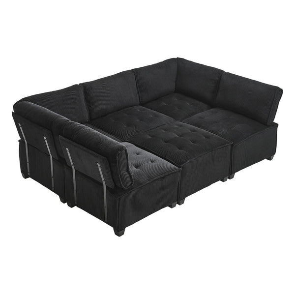 English Elm United We Win U-Shaped Modular Sectional Sofa With Reversible Chaise – 6-Seater Comfort For Any Room W1568S00159-GIGA