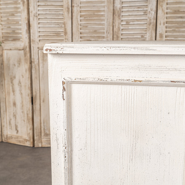 English Elm 24QJ0028 Antique Cream Wood & Metal Chest with 3 Drawers, Distressed Finish, Brown Interior, 48" L W2946P243866