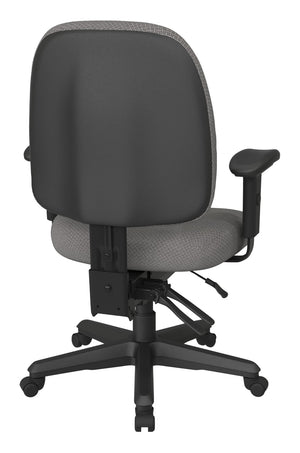 OSP Home Furnishings Ergonomics Chair with Lumbar Support Adjustable Arms and Greenguard Certified Comfort Flint 43808-107