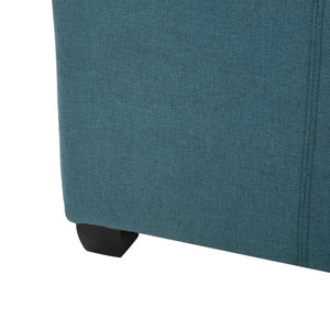 English Elm Tufted Square Ottoman with Hidden Storage Birch Legs Polyester Living Room Seat N757P359740L