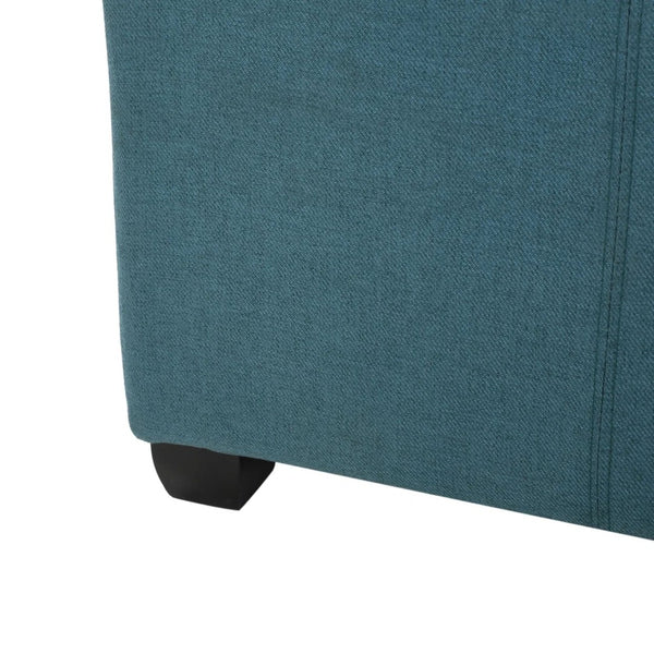 English Elm Tufted Square Ottoman with Hidden Storage Birch Legs Polyester Living Room Seat N757P359740L