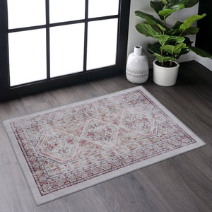 English Elm Maval Beige Washable Rug 2' X 3' - Soft, Durable Doormat With Non-Slip Backing For Any Room B189P188987