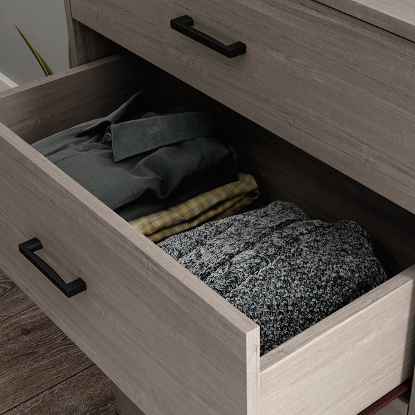 English Elm 4-Drawer Chest In Elegant Brown Finish - Stylish Storage Solution For Any Room, Compact & Durable B356P367766