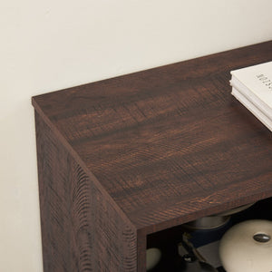 English Elm TV 58" Electric Fireplace TV Stand with LED 3D Flames, USB Charging, Ample Storage & Cable Management Espresso W1758P215084