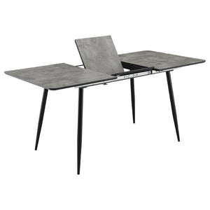 English Elm Grant Grey Extendable 5 Piece Dining Set with Upholstered Chairs and Metal Legs B062S01562