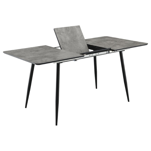 English Elm Grant Grey Extendable 5 Piece Dining Set with Upholstered Chairs and Metal Legs B062S01562