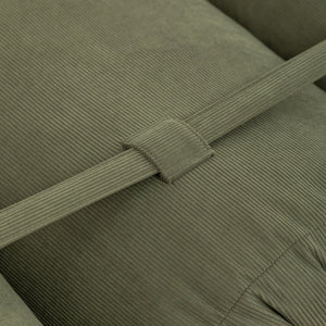 English Elm Adjustable Corduroy Floor Sofa with 5 Modular Cylinders for Custom Lounging and Ultimate Comfort Green W1170P365608