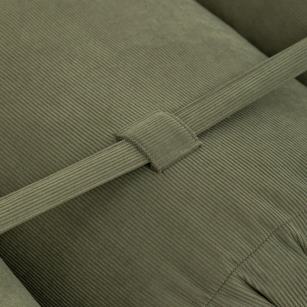 English Elm Adjustable Corduroy Floor Sofa with 5 Modular Cylinders for Custom Lounging and Ultimate Comfort Green W1170P365608