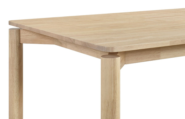 English Elm 59-inch Solid Wood Rectangular Dining Table White Washed Finish Seats Four Farmhouse Style B016P445227