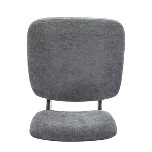 English Elm Christopher Knight Home® - [Set of 2] Modern Lounge Chair with Polyester Upholstery and Solid Wood Base — Minimalist Comfort for Home Black,Charcoal grey N767P241702C