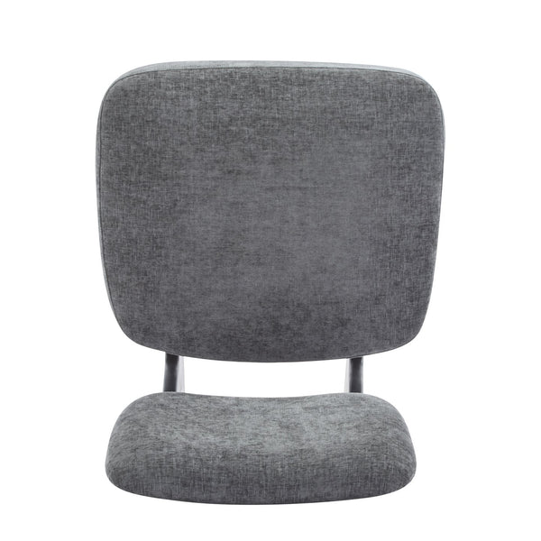 English Elm Christopher Knight Home® - [Set of 2] Modern Lounge Chair with Polyester Upholstery and Solid Wood Base — Minimalist Comfort for Home Black,Charcoal grey N767P241702C